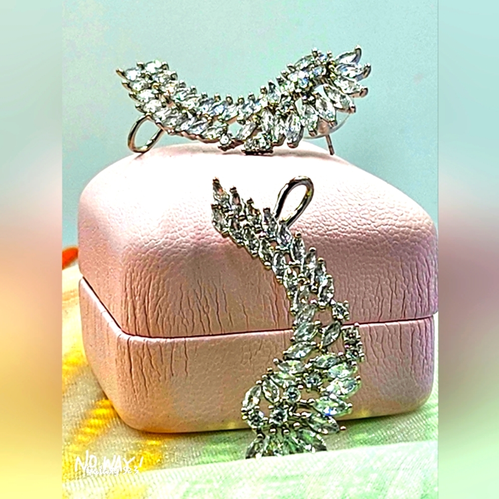 Cubic Zirconia Ear Cuff Climbers